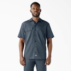 NWT Dickies Short Sleeve Work Shirt, two front pockets, dark blue